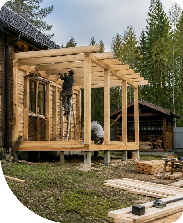 Строительство пристроек и построек на участке в Брянске