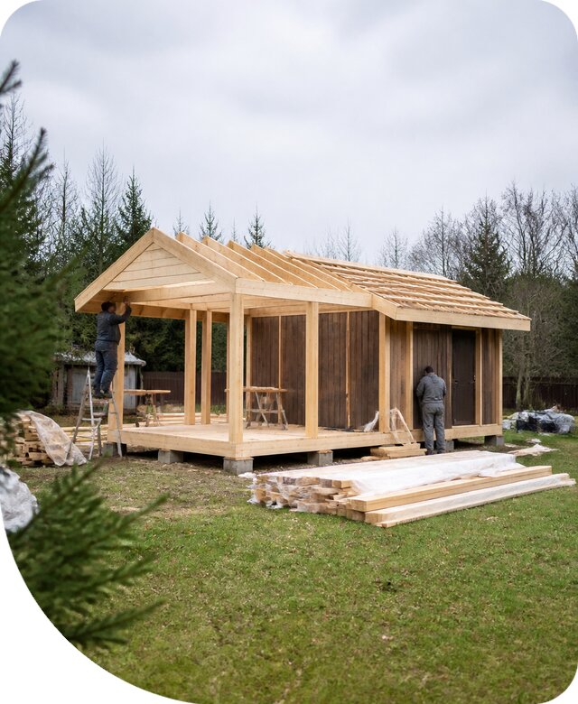 Строительство беседки с хозблоком под ключ в Брянске